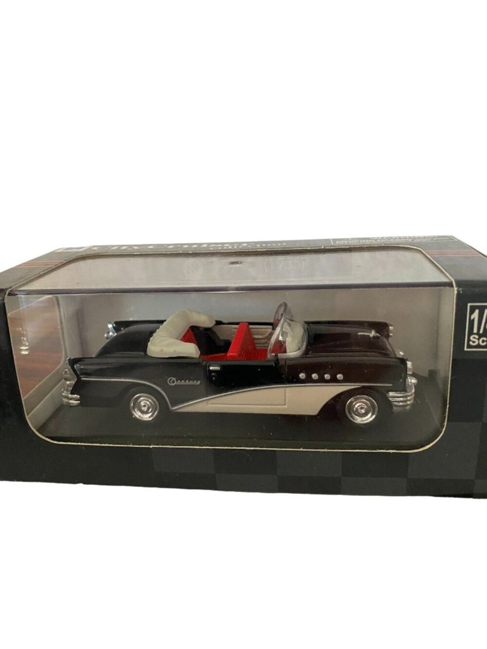 Buick 1955 Convertible Black White 1/43 Die-Cast Collectible Car
